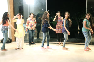 Beautiful Girls Playing Garba at Logistic Infotech