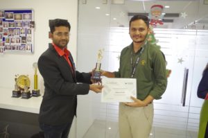 Best Node JS Developer Award Logistic Infotech