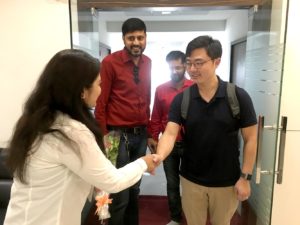 Welcome of Client at Logistic Infotech