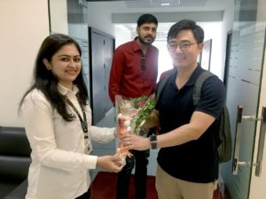 Welcome of Client at Logistic Infotech