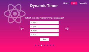 React JS Dynamic Timer with Swiper slider
