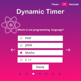 React JS Dynamic Timer with Swiper slider