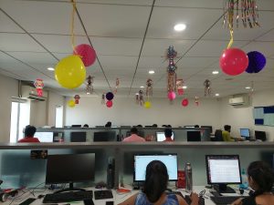 Diwali Office Decoration - Logistic Infotech