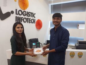 Sweets for employees Diwali 2021 - Logistic Infotech