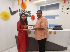 Sweets for employees Diwali 2021 - Logistic Infotech