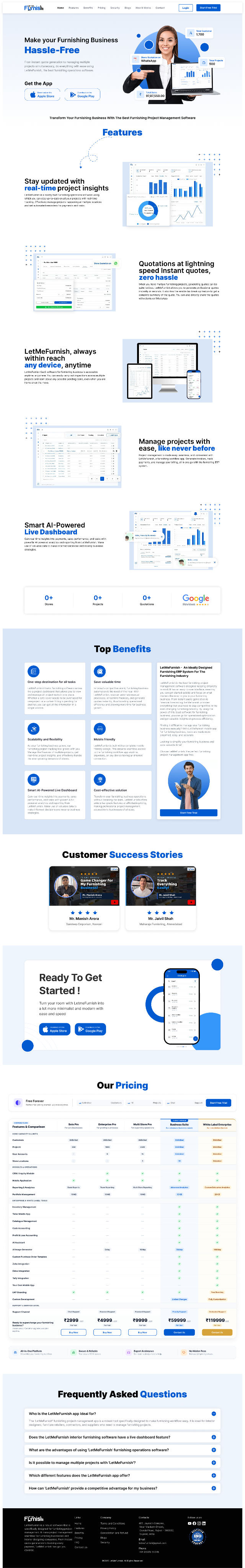 LetMeFurnish product screen