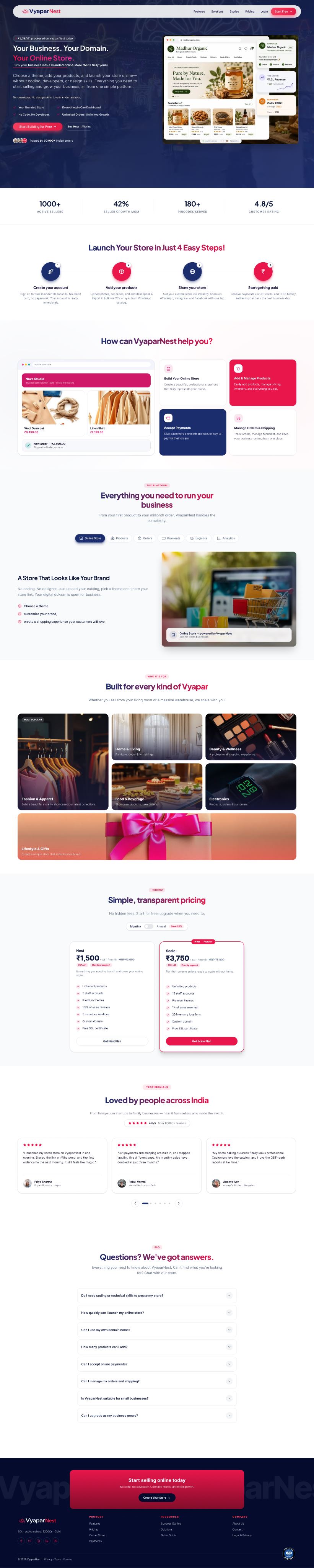 VyaparNest product screen